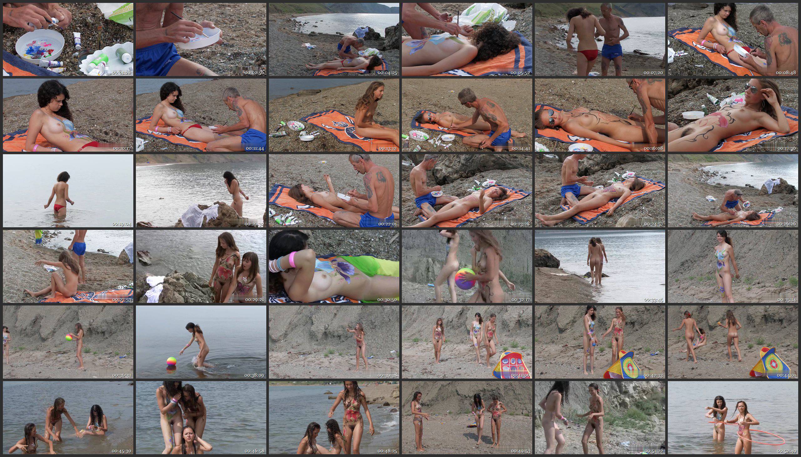 Candid-HD.com-Body Art Nudist Beach. Part 1 - Thumbnails