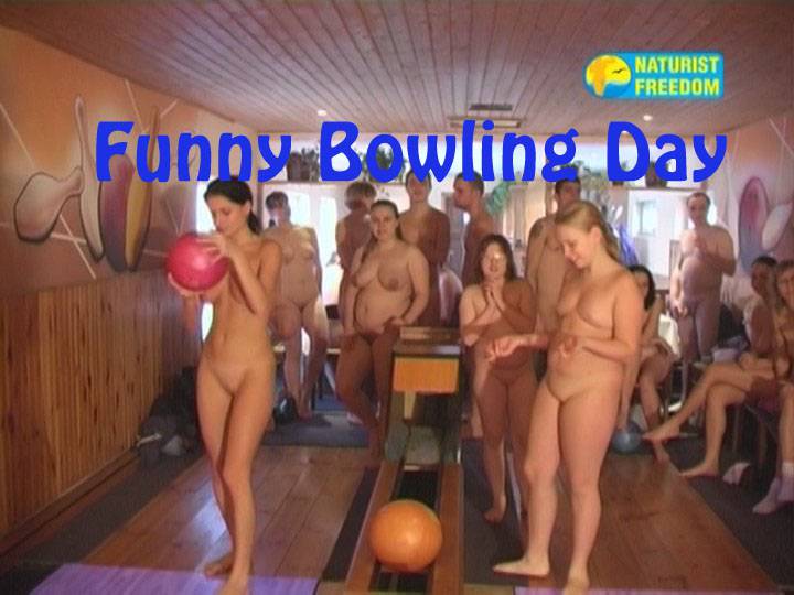 Naturist Freedom-Funny Bowling Day - Poster