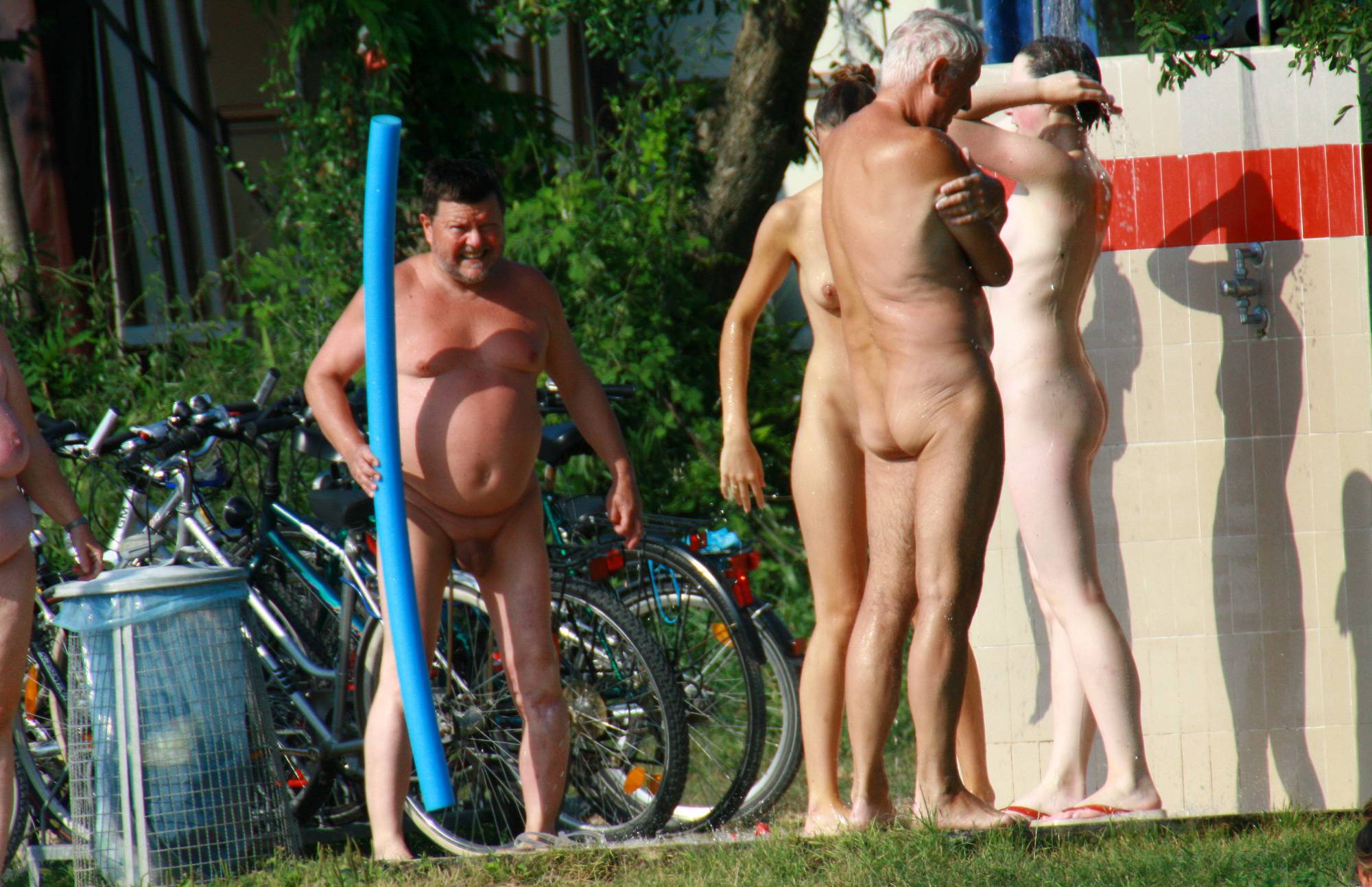 Pure Nudism Photos-Nude Duet Friend Shower - 1
