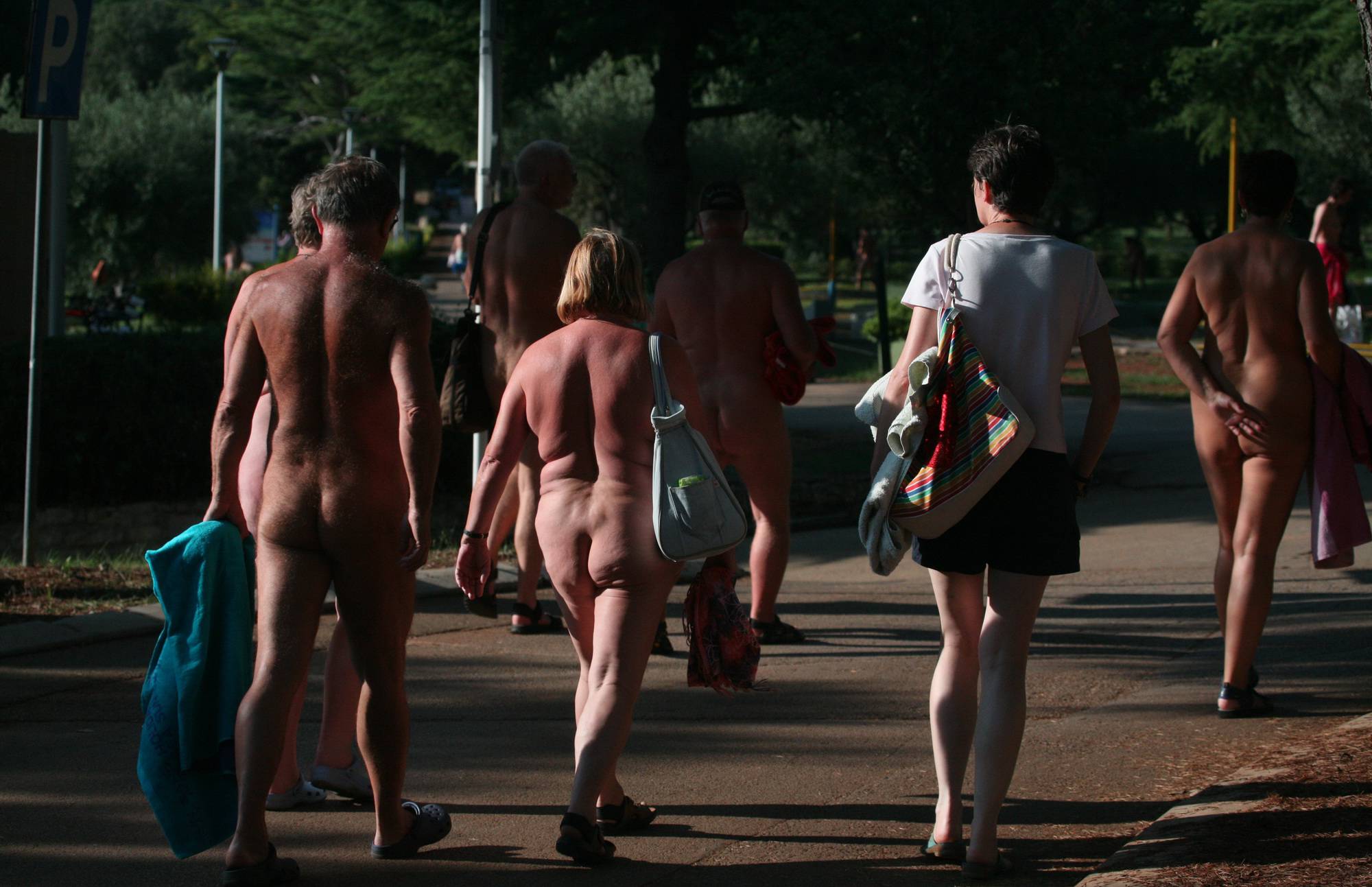 Nudist Park Sidewalk Shot - 3