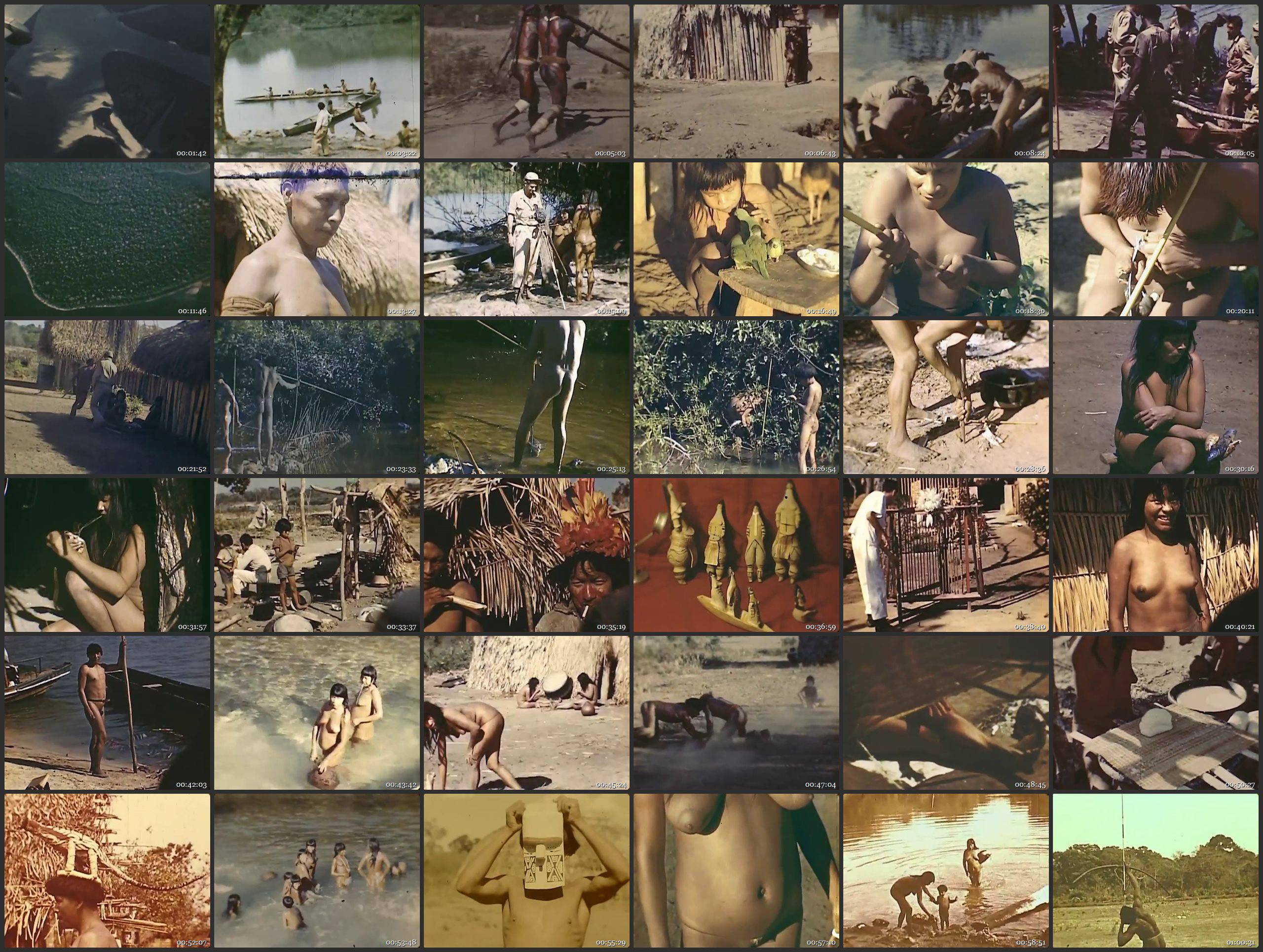 Nudist Movies-Xingu Indians - Expedition to rainforests of Brazil in 1948 - Thumbnails