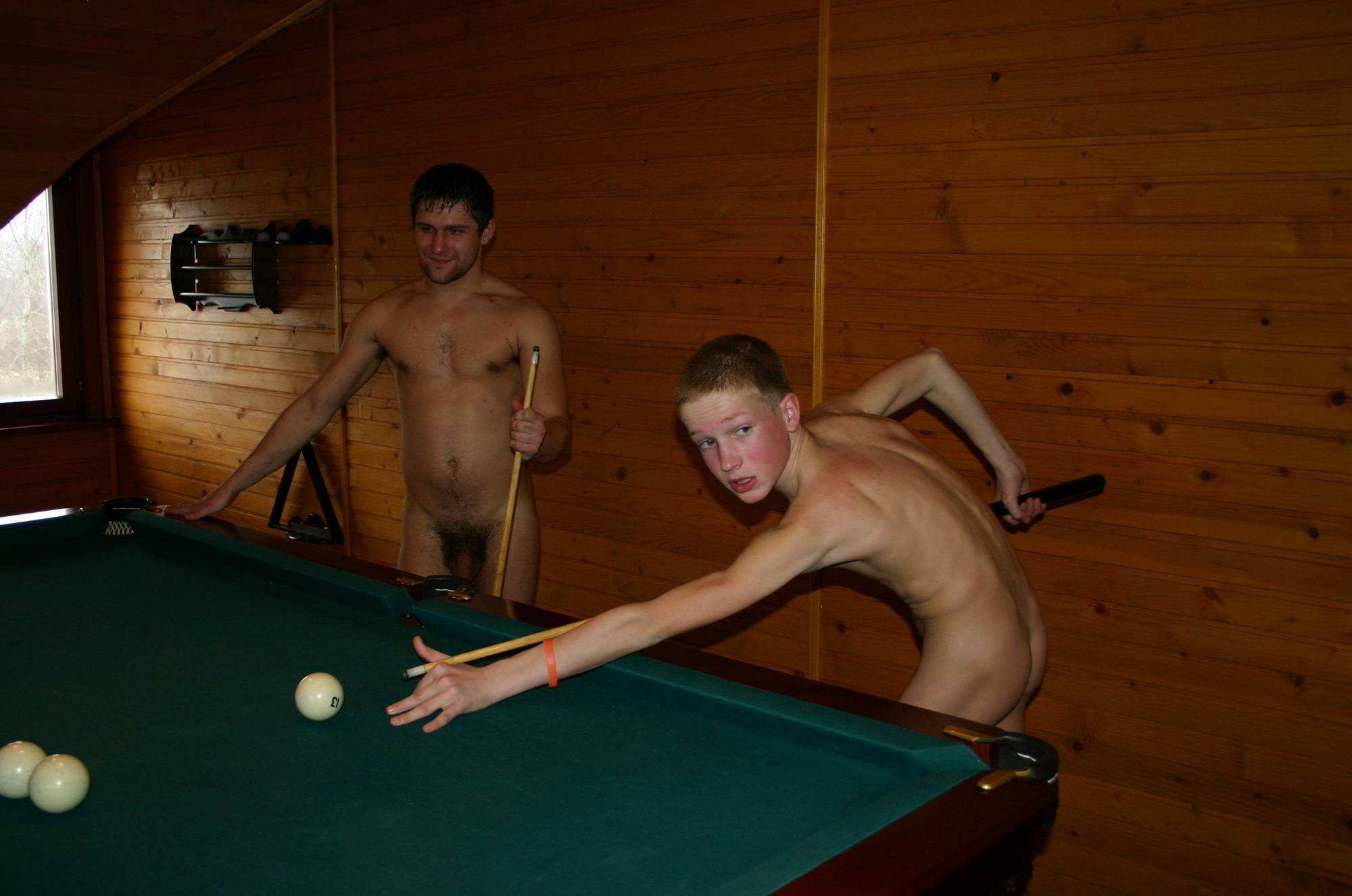 Pure Nudism Gallery-Kids Try Out Pool Gaming - 4