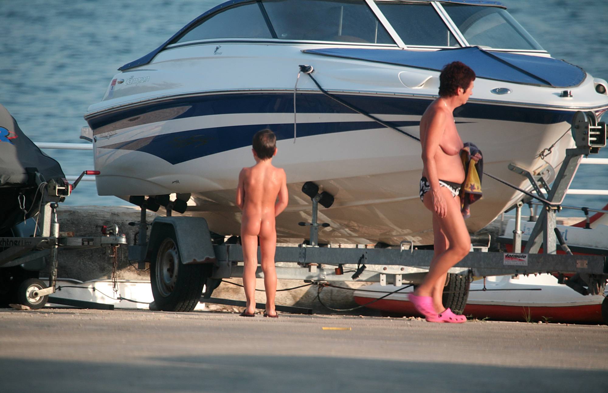 Pure Nudism Photos-Walk by the Boats and Car - 4