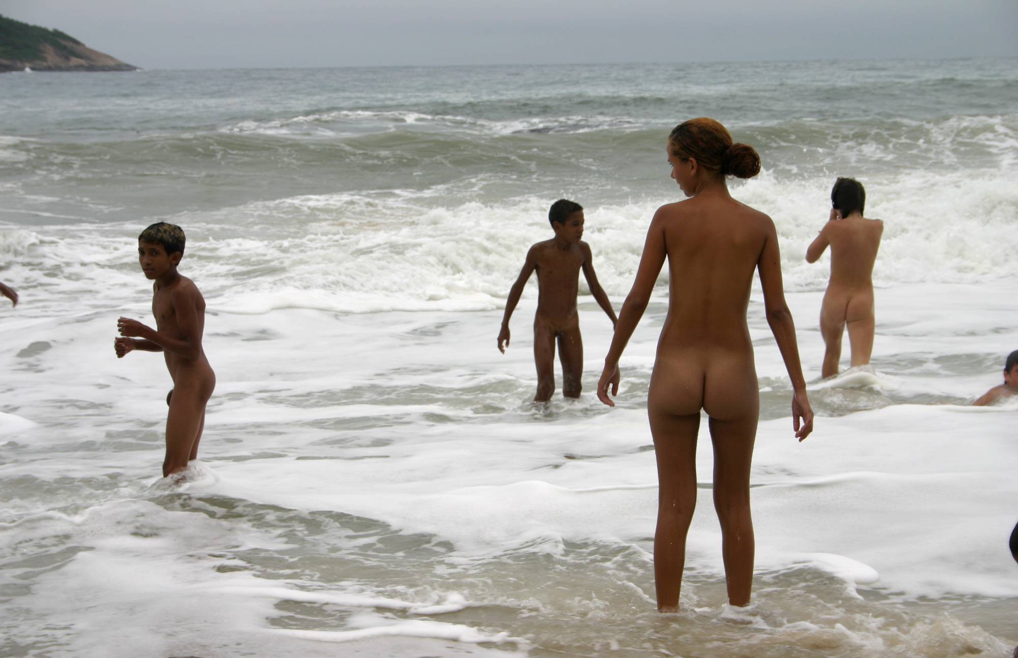 Pure Nudism Images-Brazilian Coastal Splashes - 1