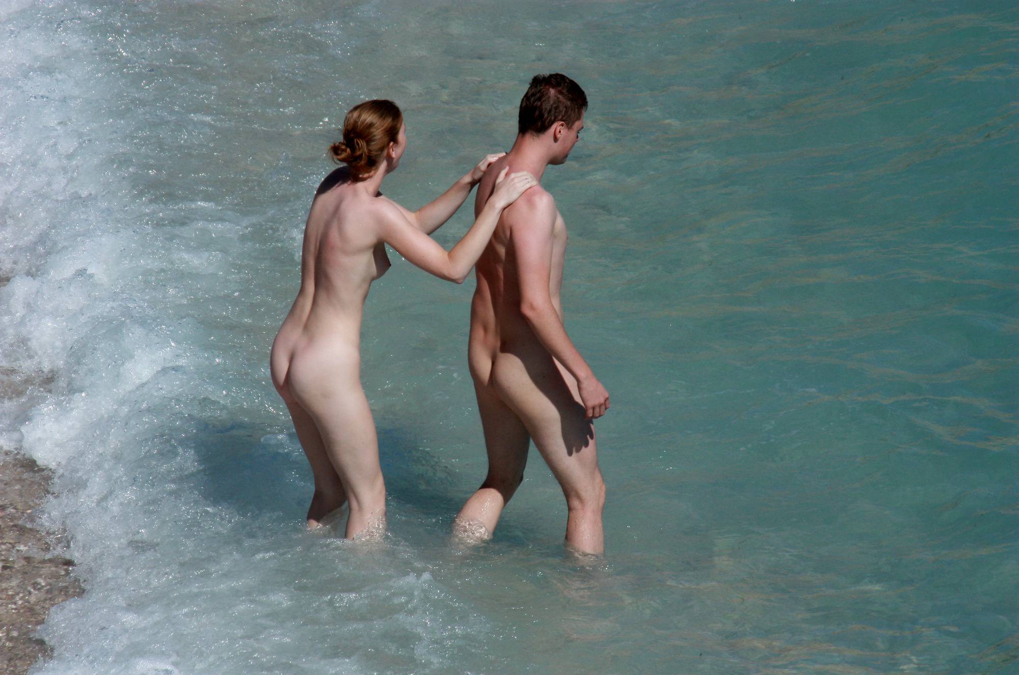 Pure Nudism Images-Adult Nudist Sand Couple - 3
