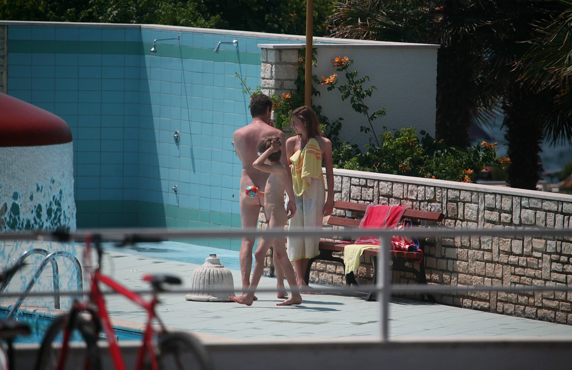 Pure Nudism Pics-Poolside Family Walkers - 4