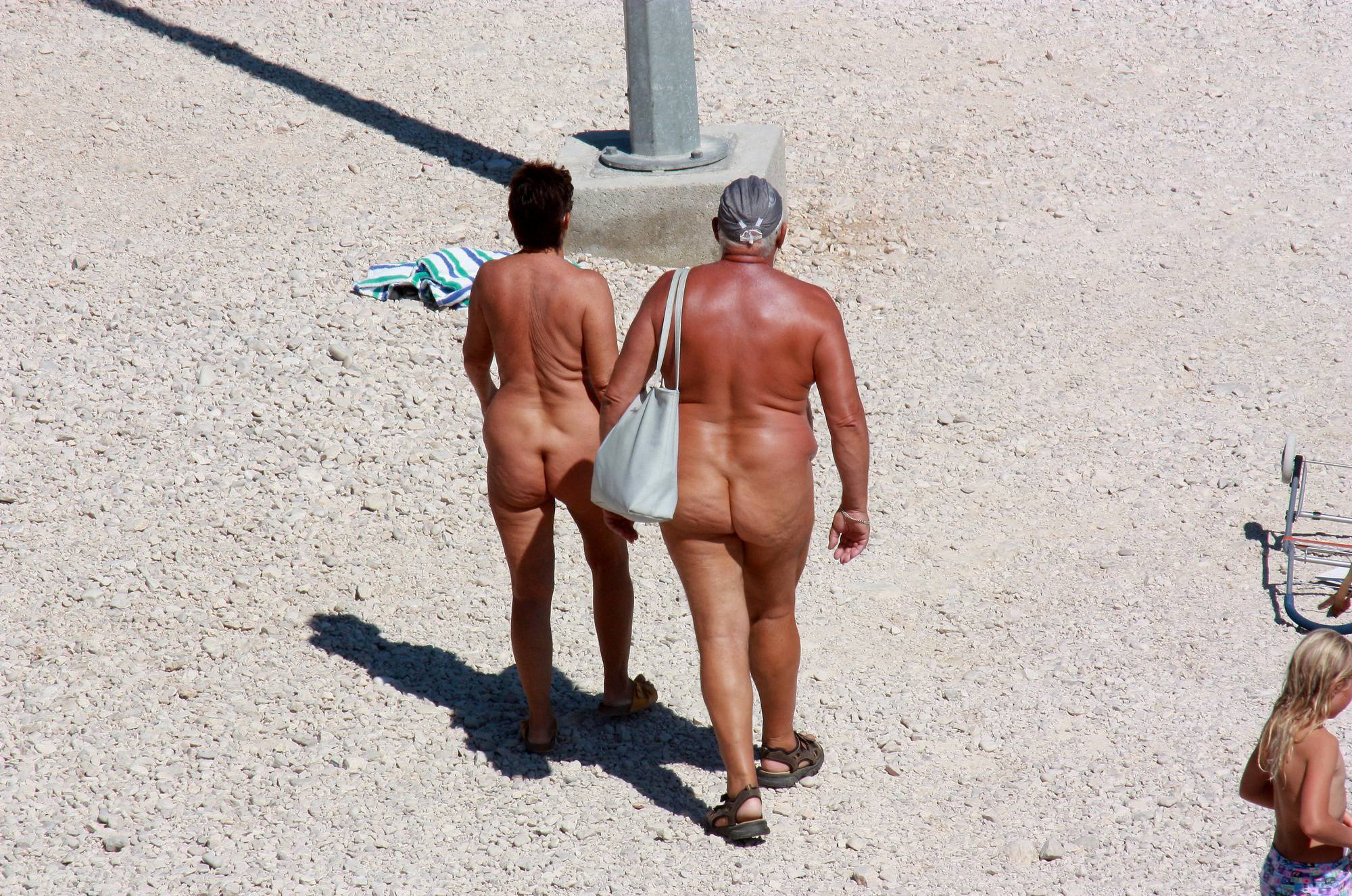 Pure Nudism-Boy and His Dad Beach Walk - 3