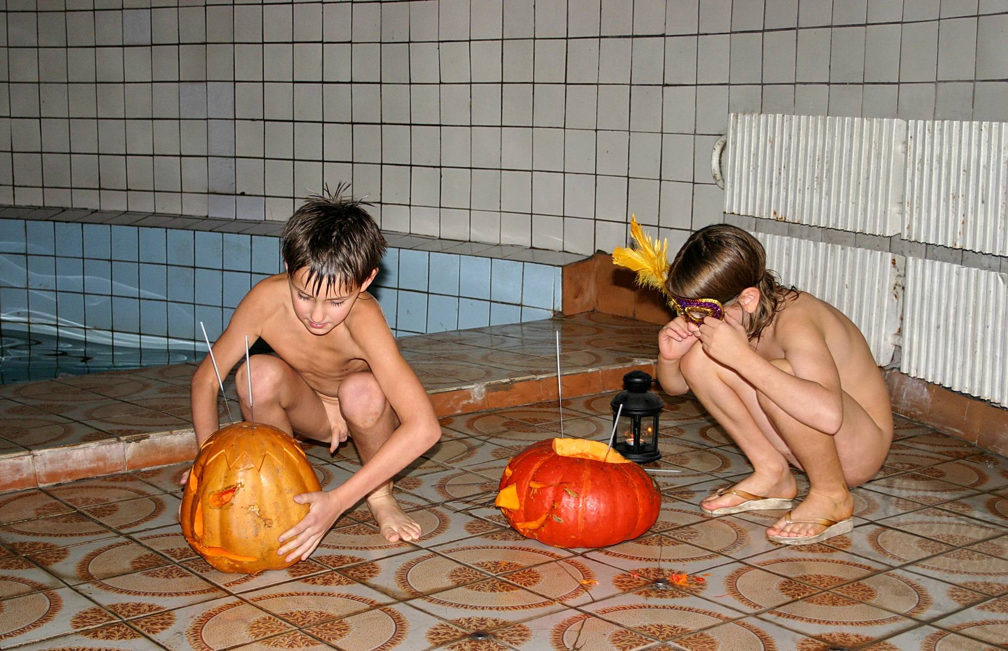 Pure Nudism Pics-Halloween Boys Pumpkin - 2