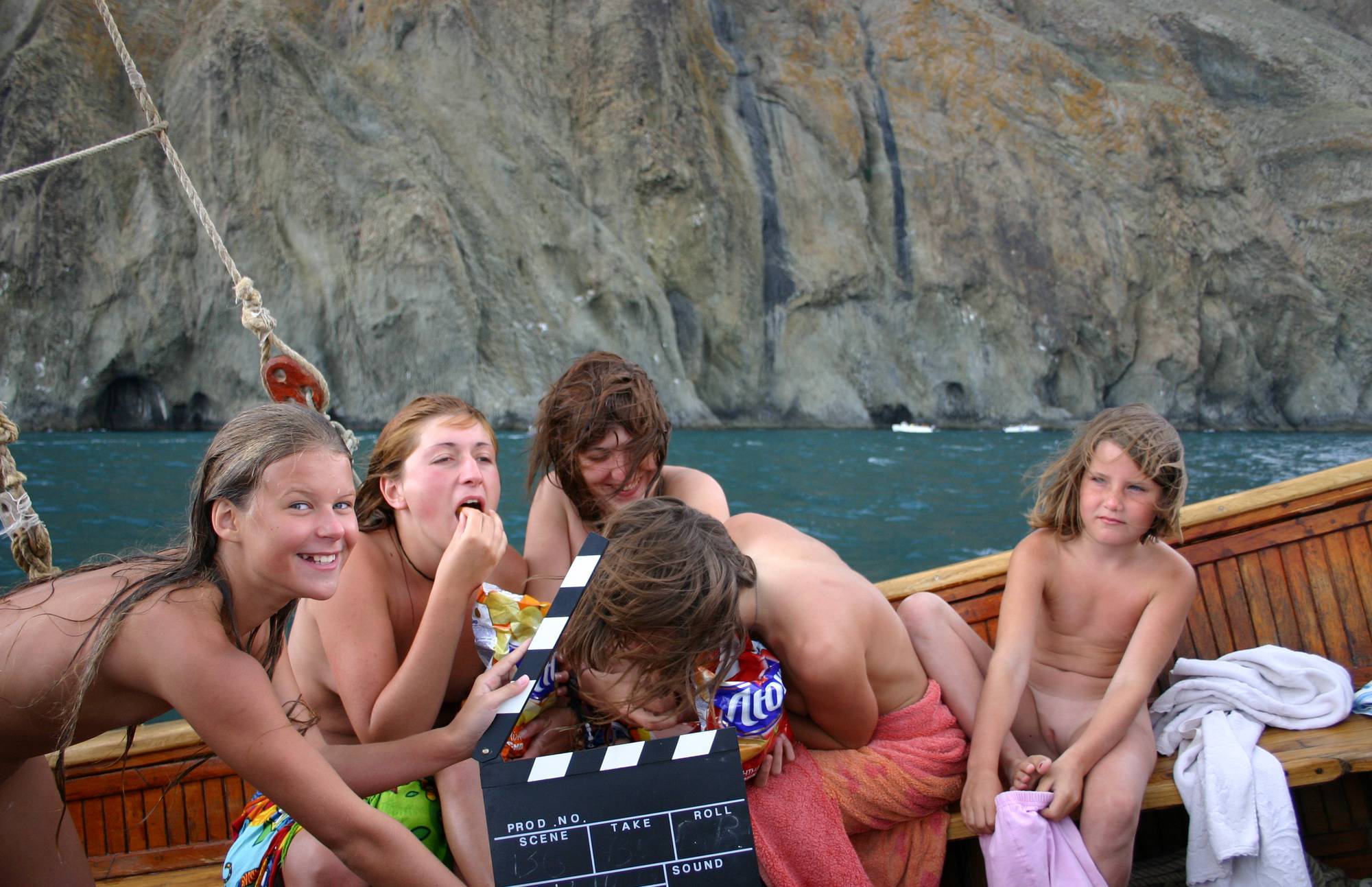Group Snacking on Boat - 4